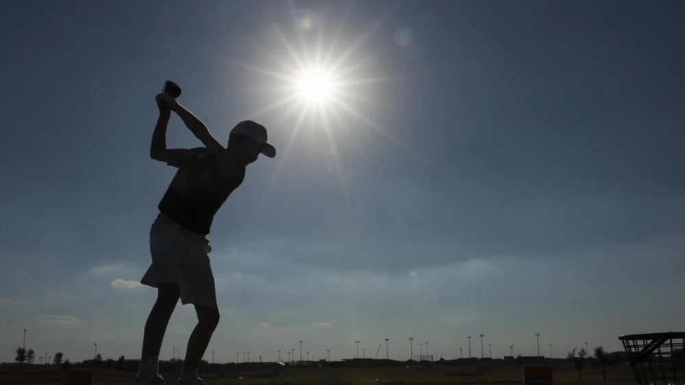 FRISCO, TX - NOVEMBER 17: Fletcher Utz of Team Connecticut hits his shot in the "Long Drive" challenge during the 2025 PGA Jr. League Championship Skills Challenge at Fields Ranch West at PGA Frisco on Monday, November 17, 2025 in Frisco, Texas. (Photo by Sam Hodde/PGA of America)